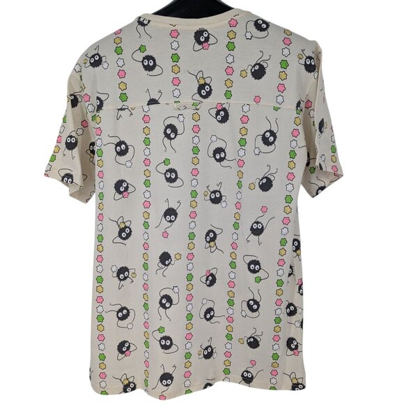 Studio Ghibli Spirited Away T Shirt Size M Soot Sprites Organic Cotton Fairycore - Picture 2 of 8